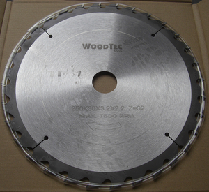 Пила дисковая 300х30х3,2/2,2 Z72 WZ для поперечного пиления WoodTec