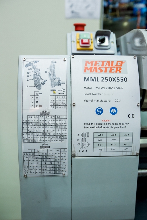 Настольный токарный станок Metal Master MML 250x550 (2550)
