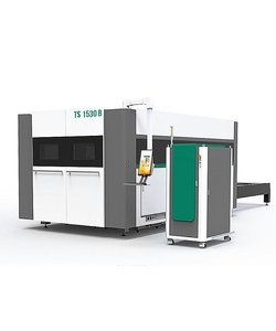Станок лазерной резки по металлу с защитной кабиной и сменным столом FIBER TS 1530 B 1000 Вт (сварная станина)